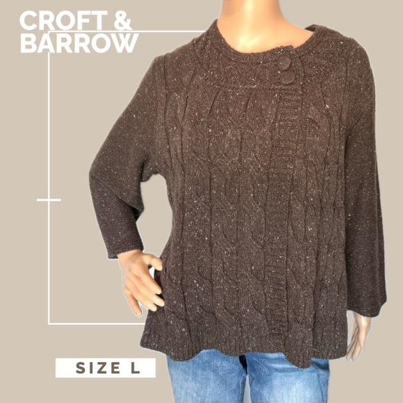 croft & barrow Sweaters - CROFT & BARROW Side Open Sweater NWT (Size Large)